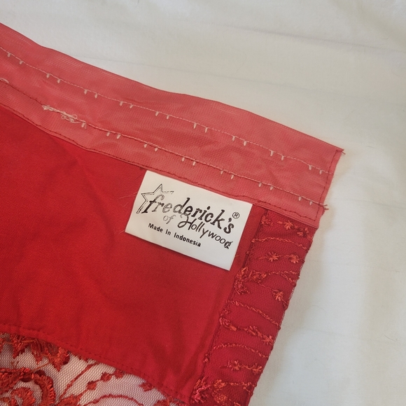 Vintage Fredericks of Hollywood Burlesque Red Bustier Size 34 - Picture 4 of 8